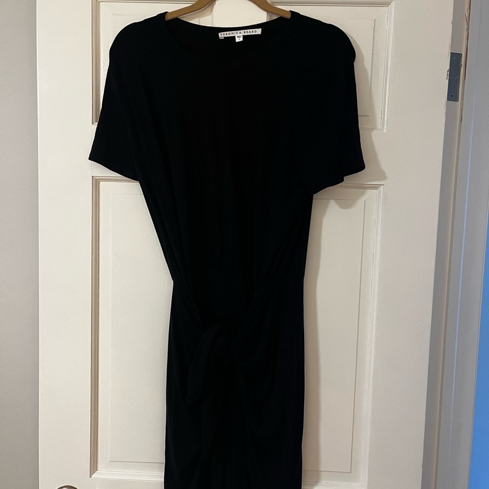 Veronica Beard BlackTwist-Front Women's Dress/Swim Coverup